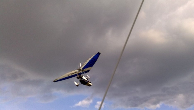 Il deltaplano in volo